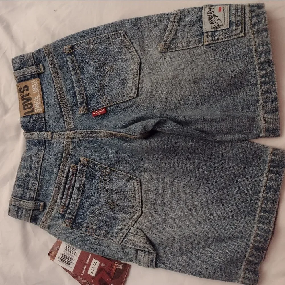 Levi's Boys Workwear Denim Shorts Blue Size 2T NWT (Chi020)